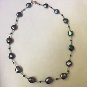 Honora Pearl and Onyx Necklace 925